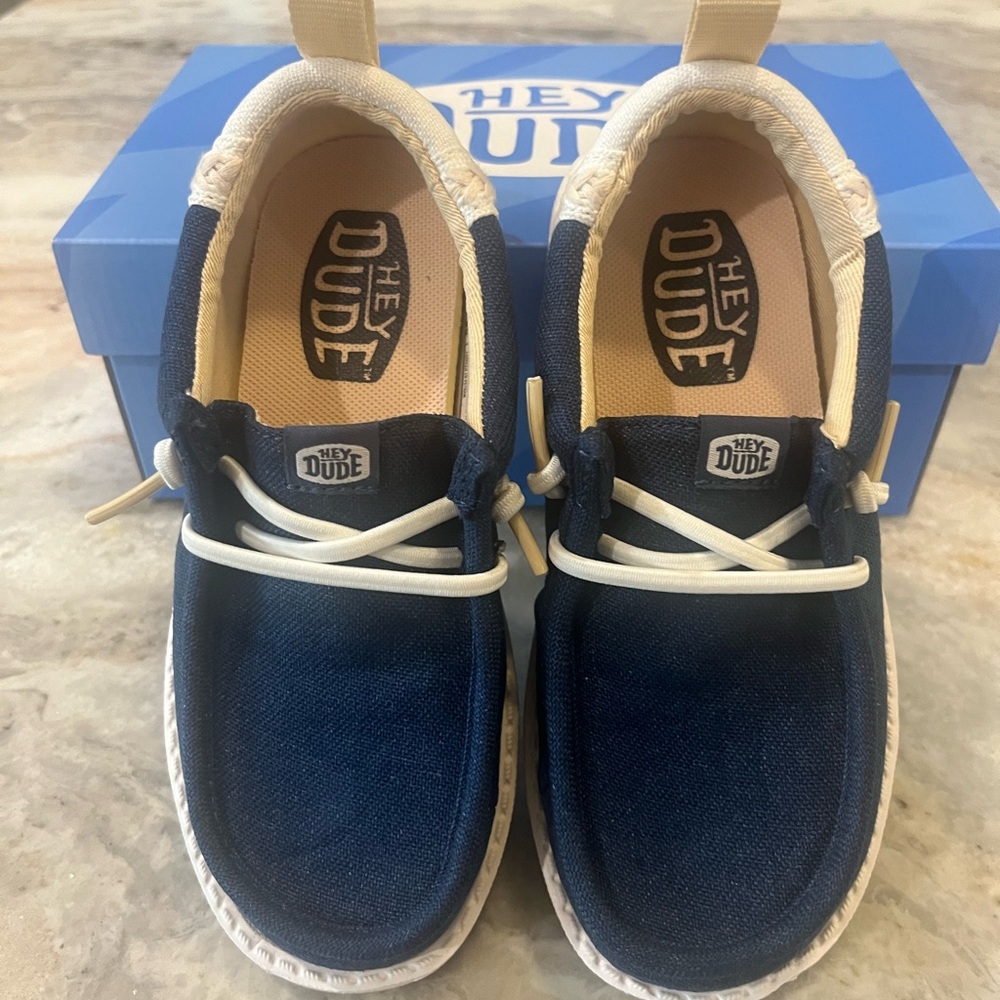 Hey Dude Kids Sneakers in Blue and White Little Kids size 12